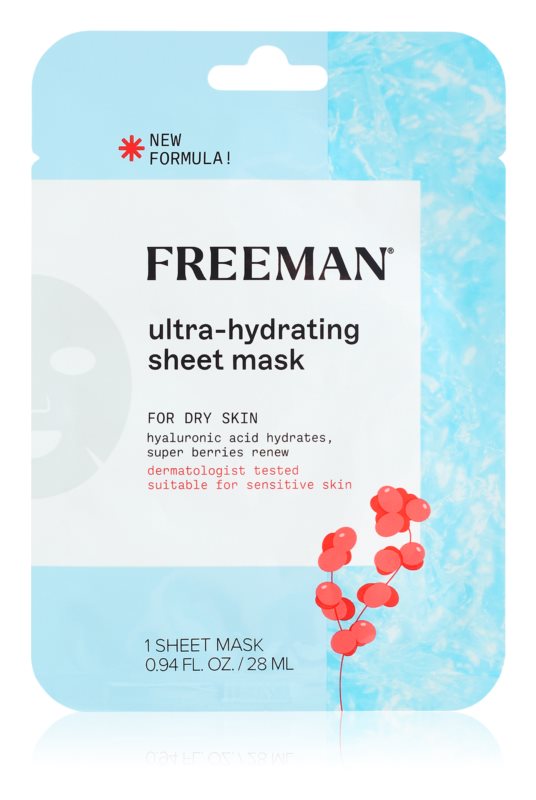 Freeman Essentials Hyaluronic Acid & Super Berries hydrating sheet mask 28 ml