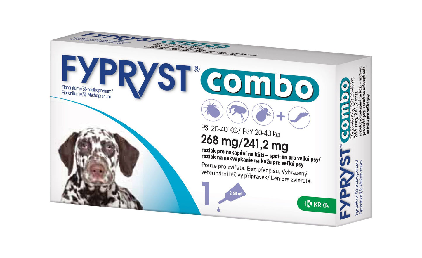 Fypryst Combo spot-on fleas ticks & worms treatment 20-40 kg large dogs 2.68 ml - mydrxm.com