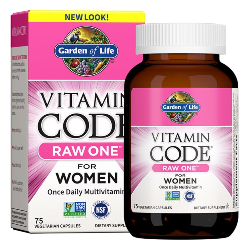 Garden of Life RAW Vitamin Code One for Women 75 vegetarian capsules