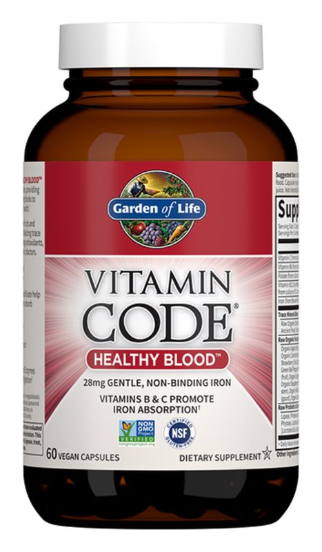 Garden of Life Vitamin Code RAW Healthy Blood 60 vegan capsules