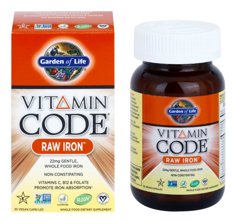 Garden of Life Vitamin Code RAW Iron 30 vegan capsules