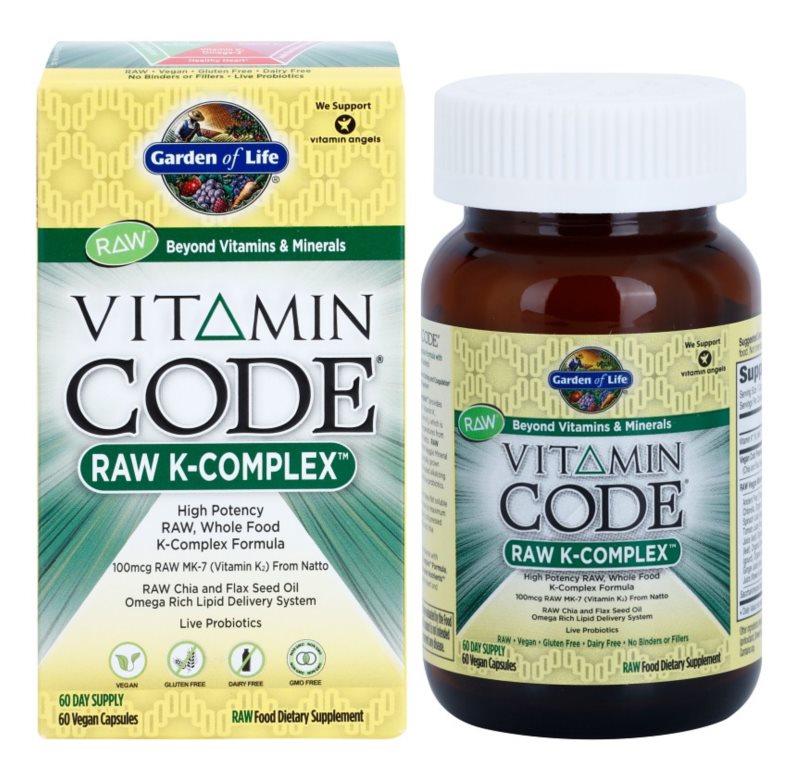 Garden of Life Vitamin Code RAW K-Complex 60 Vegan Capsules