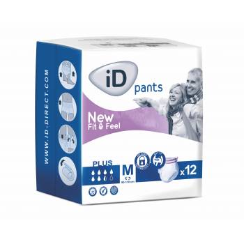 iD Pants Fit & Feel Medium Plus slip-on panties 12 pcs - mydrxm.com