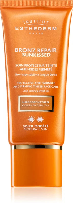 Esthederm Institute Bronze Repair Sunkissed Protective Anti-Wrinkle And Firming Tinted Face Care Golden Natural Tan 50 ml