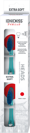 IONICKISS toothbrush interchangeable heads, extra soft blue, 2 pcs