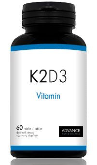 Advance K2D3 60 tablets combination of vitamin K2, vitamin D3, calcium and fish oil - mydrxm.com