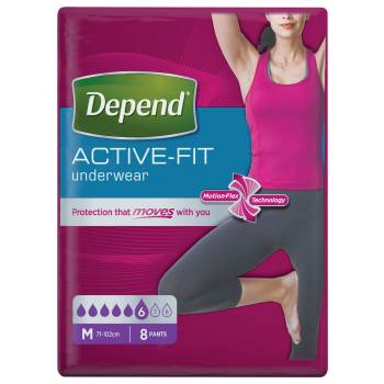 Depend Active-Fit for women size M incontinence briefs 8 pcs - mydrxm.com