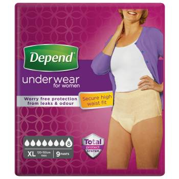 Depend Super underwear for women XL stretch panties 9 pcs - mydrxm.com