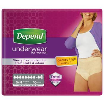 Depend Maximum Underwear Women's S / M Stretch Pants 10 pcs - mydrxm.com