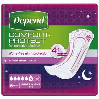 Depend Super Plus incontinence pads 6 pcs - mydrxm.com