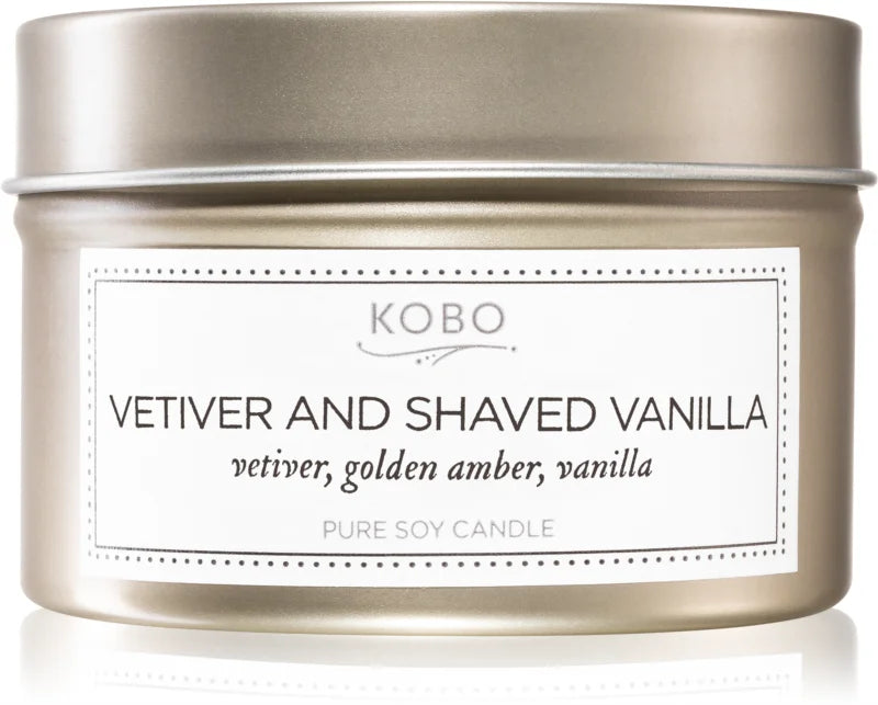 KOBO Vetiver and Shaved Vanilla scented candle 113 g