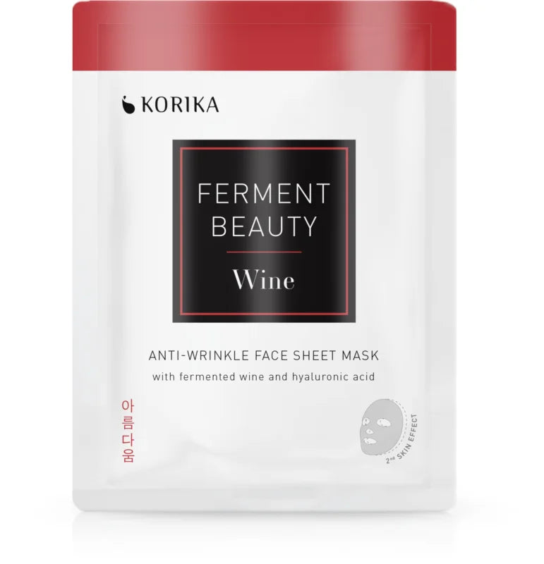 KORIKA FermentBeauty Anti-wrinkle Face Sheet Mask with Fermented Wine and Hyaluronic Acid