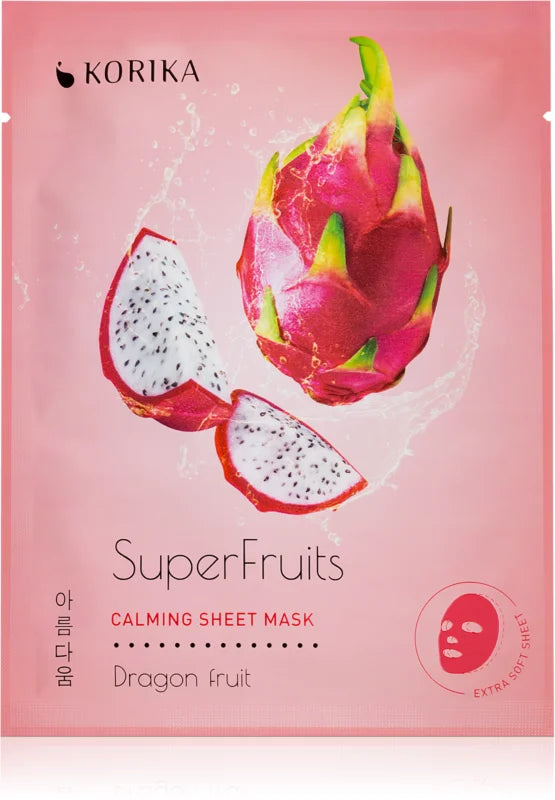 KORIKA SuperFruits Dragon Fruit - Set of 5 Calming Face Sheet Masks  Gesichtsmasken-Set zu einem ermäßigten