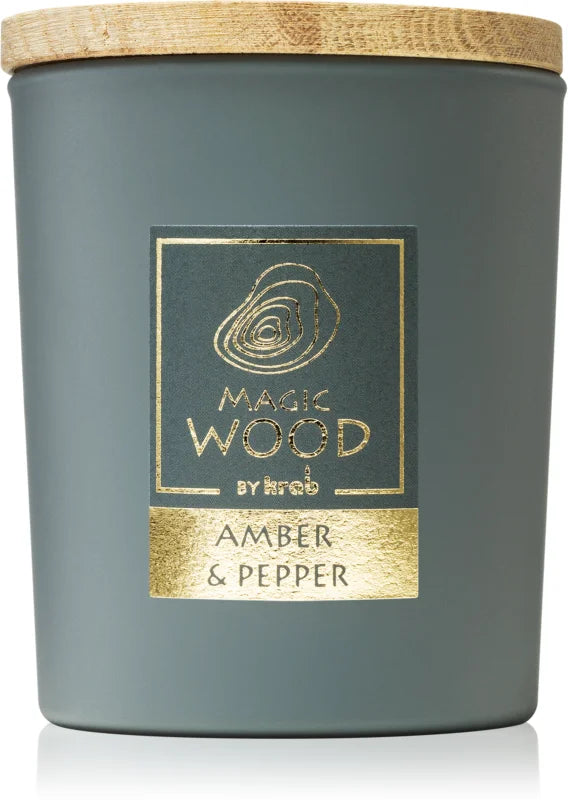 Krab Magic Wood Amber & Pepper scented candle 300 g