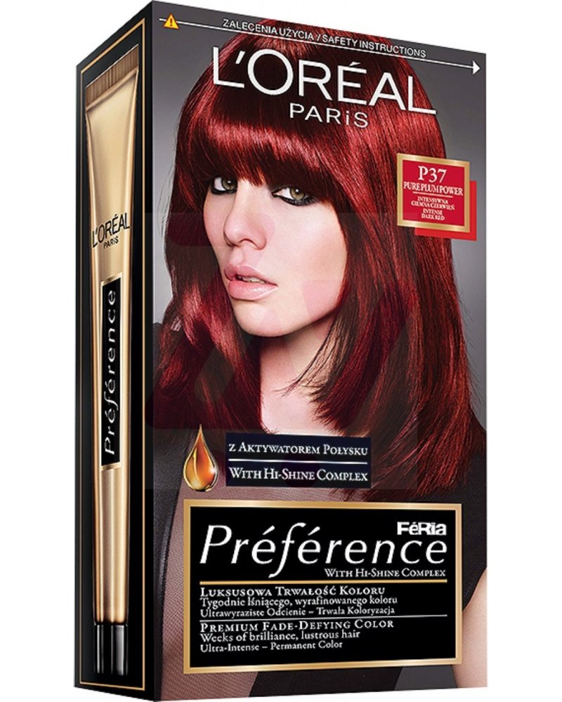 L'Oréal Paris Féria Préférence Pure intense dark red P37 – My Dr. XM