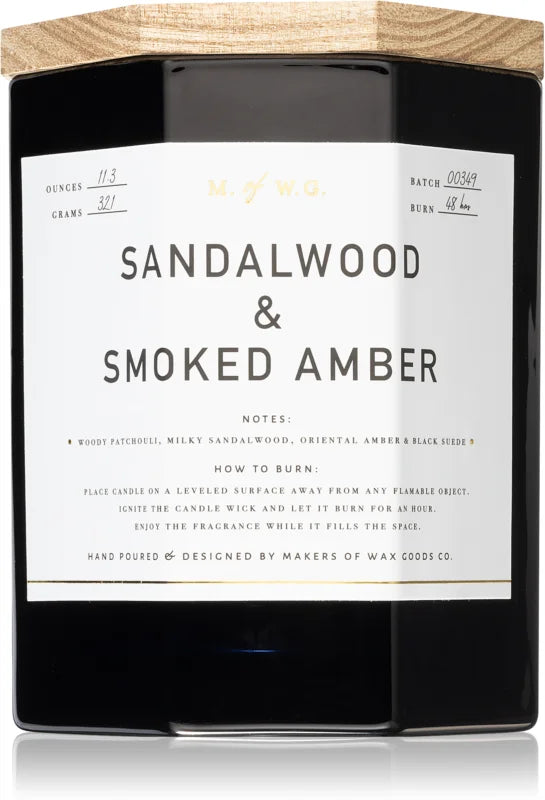 Makers of Wax Goods Sandalwood & Smoked Amber scented candle 321 g