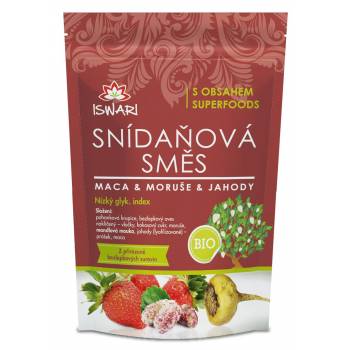 Iswari BIO Breakfast mix maca-mulberry-strawberry 300 g - mydrxm.com