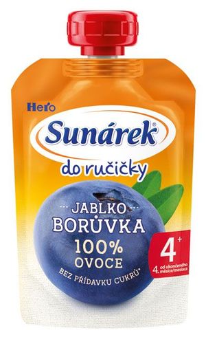 5 x Sunárek Apple & Blueberry puree 100 g