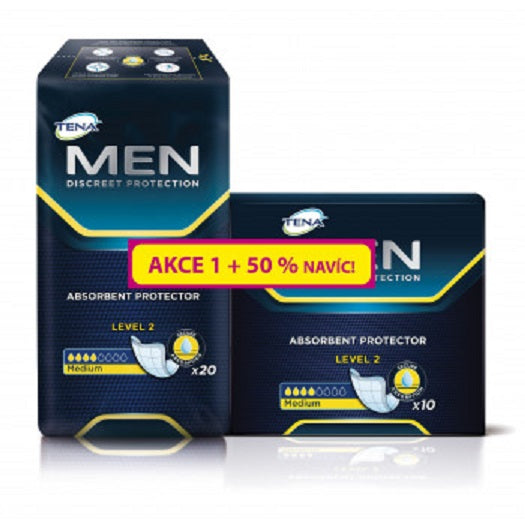 Tena MEN Level 2 Incontinence pads 20 + 10 FREE - mydrxm.com