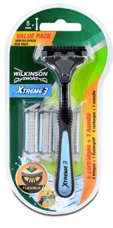 Wilkinson Sword Xtreme3 razor + 5 spare heads, 5 pcs