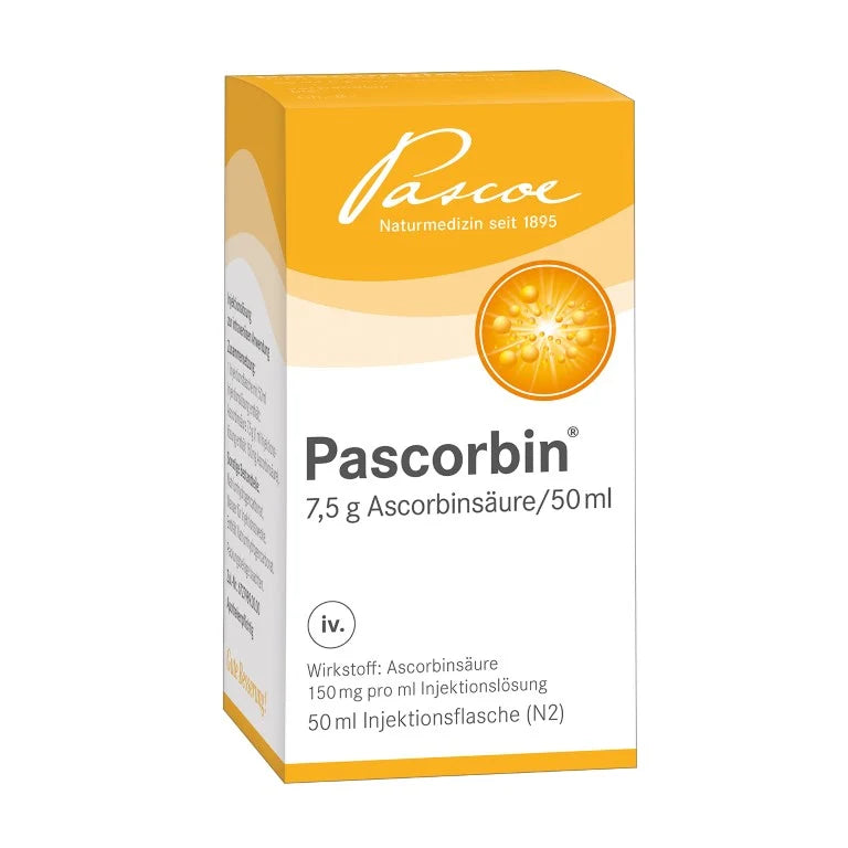 Pascoe Pascorbin injection solution for vitamin C deficiency, 50 ml