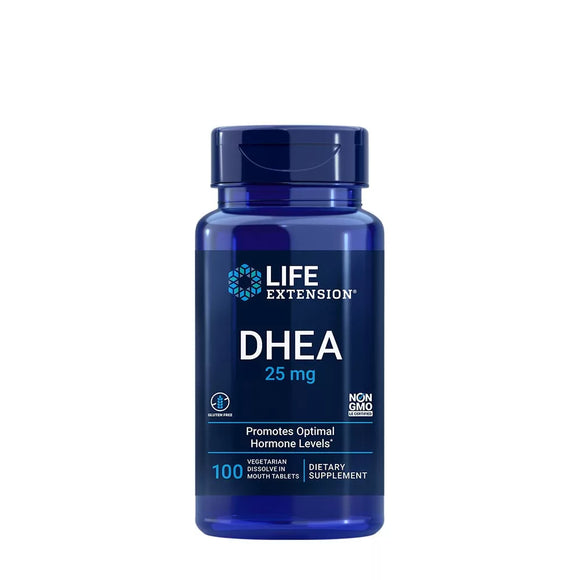 LIFE EXTENSION DHEA 25 MG - 100 DISSOLVE-IN-MOUTH TABLETS