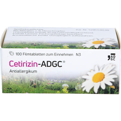 ADGC Cetirizine 100 film-coated tablets for allergy treatment