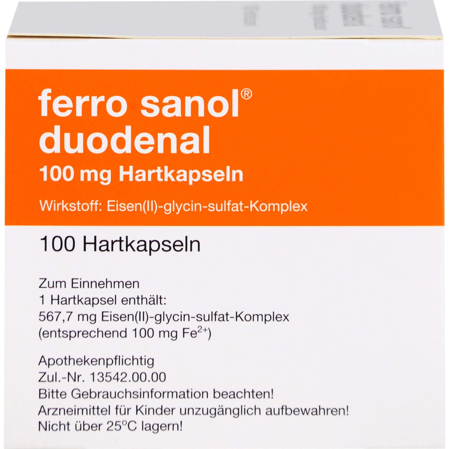 Ferro Sanol Duodenal for iron deficiency, 100 capsules