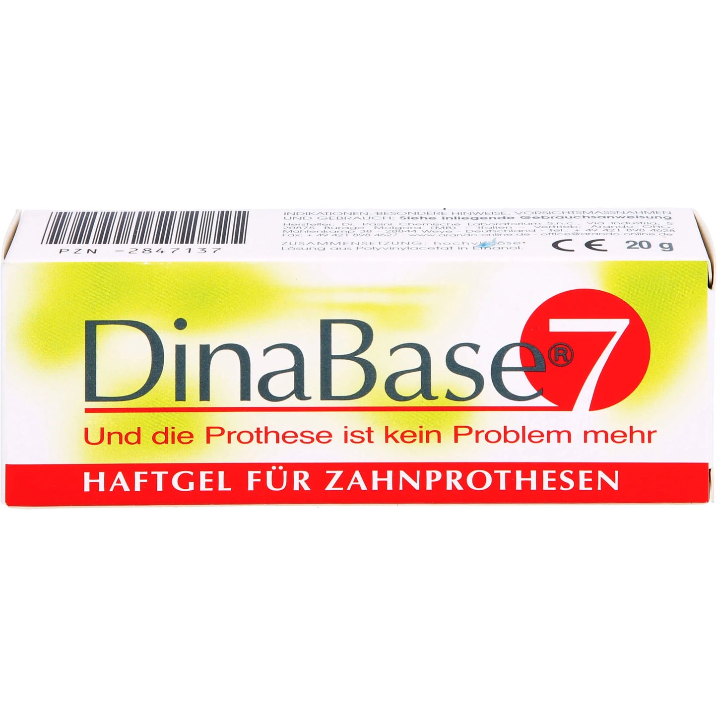 DinaBase 7 Denture Adhesive Gel, 20g