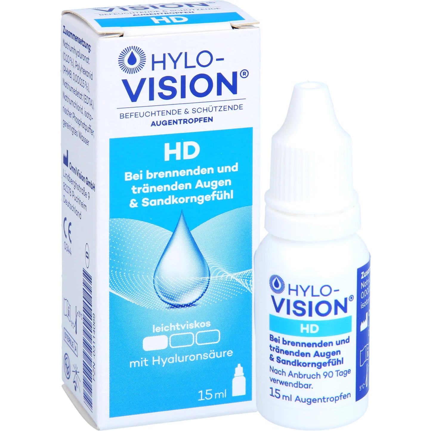 Hylo-Vision HD eye drops, 15 ml