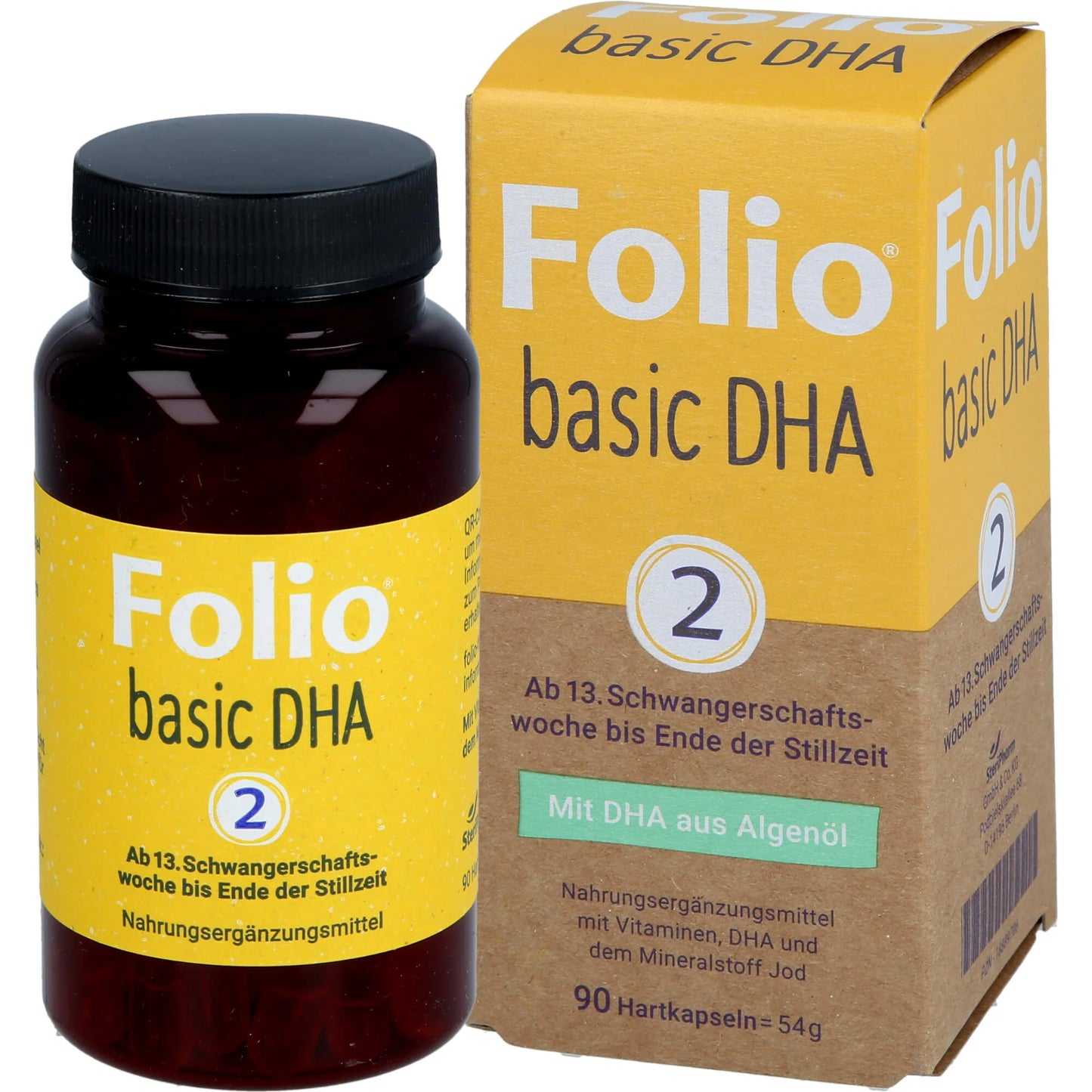 Folio 2 Basic DHA for pregnancy & breastfeeding with bioactive folic acid, 90 capsules