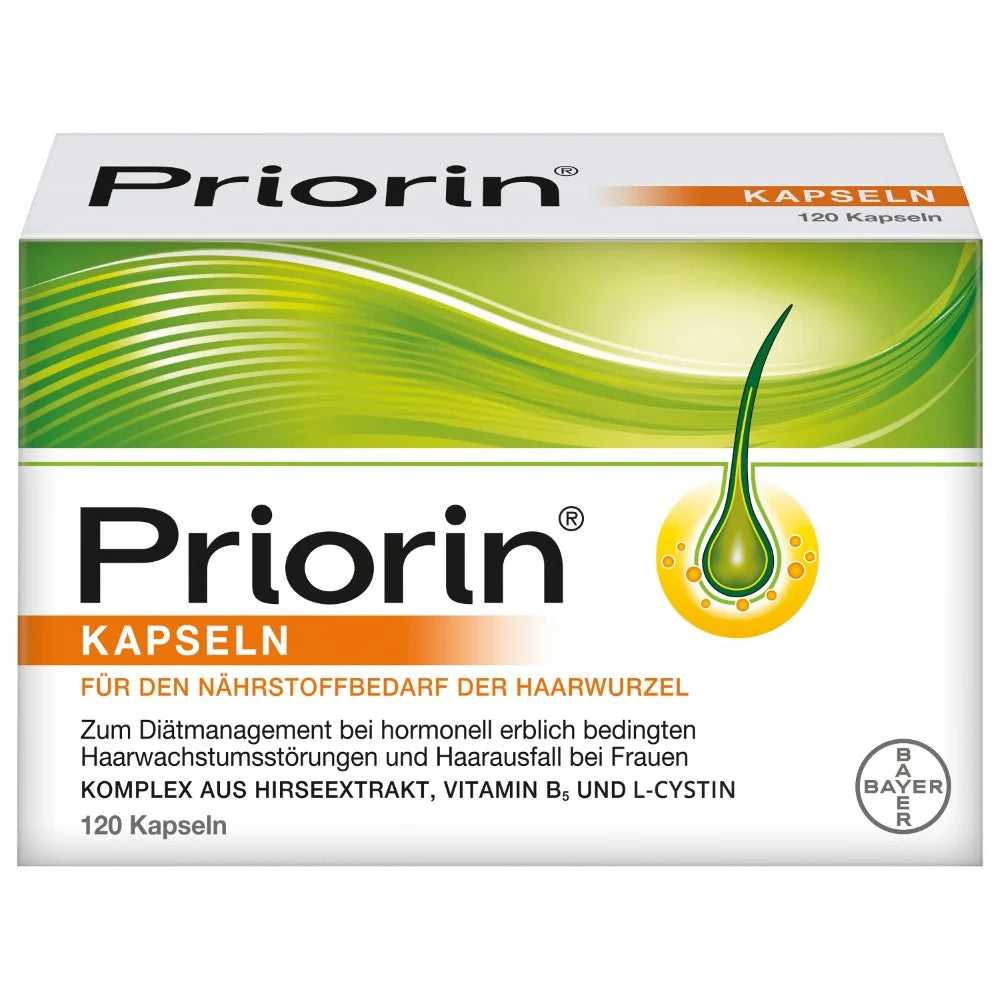 Bayer Priorin capsules for the nutritional needs of the hair root, 120 capsules