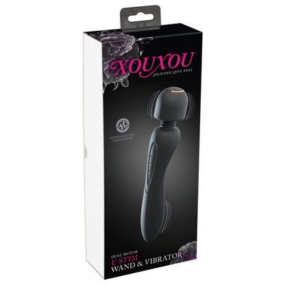 XouXou E-Stim Wand & Vibrator Black
