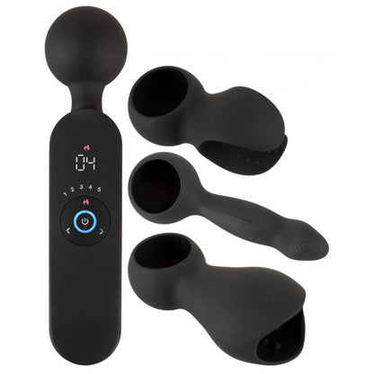Coup!es Choice Wand Vibrator with 3 Attachments Black