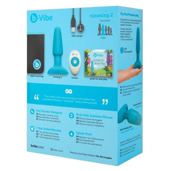 b-Vibe Rimming Plug 2 Turquoise My Dr. XM b-Vibe Rimming Plug 2 Turquoise My Dr. XM