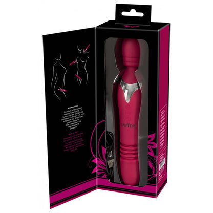 Javida Massage Wand Warming & Thrusting Vibe Red