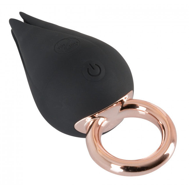 Belou White Flutter Effect Finger Vibrator Black