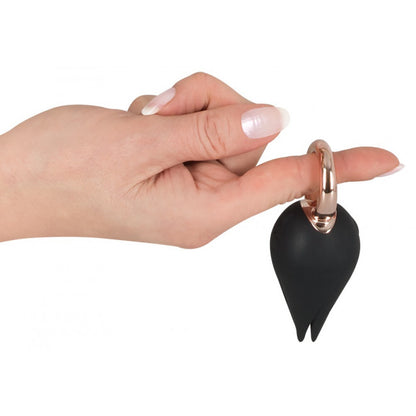 Belou White Flutter Effect Finger Vibrator Black