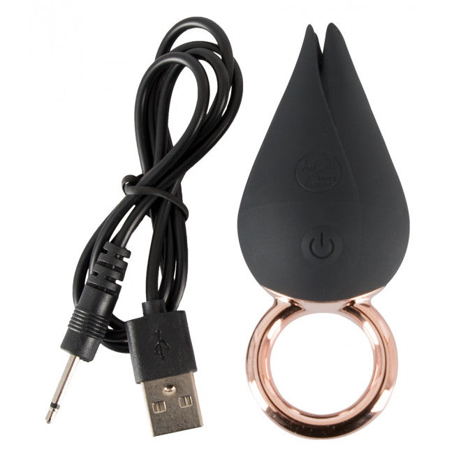 Belou White Flutter Effect Finger Vibrator Black