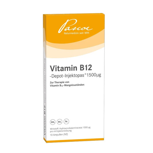 Pascoe Vitamin B12 depot injectables 1500 µg solution for injection, 10 ampoules