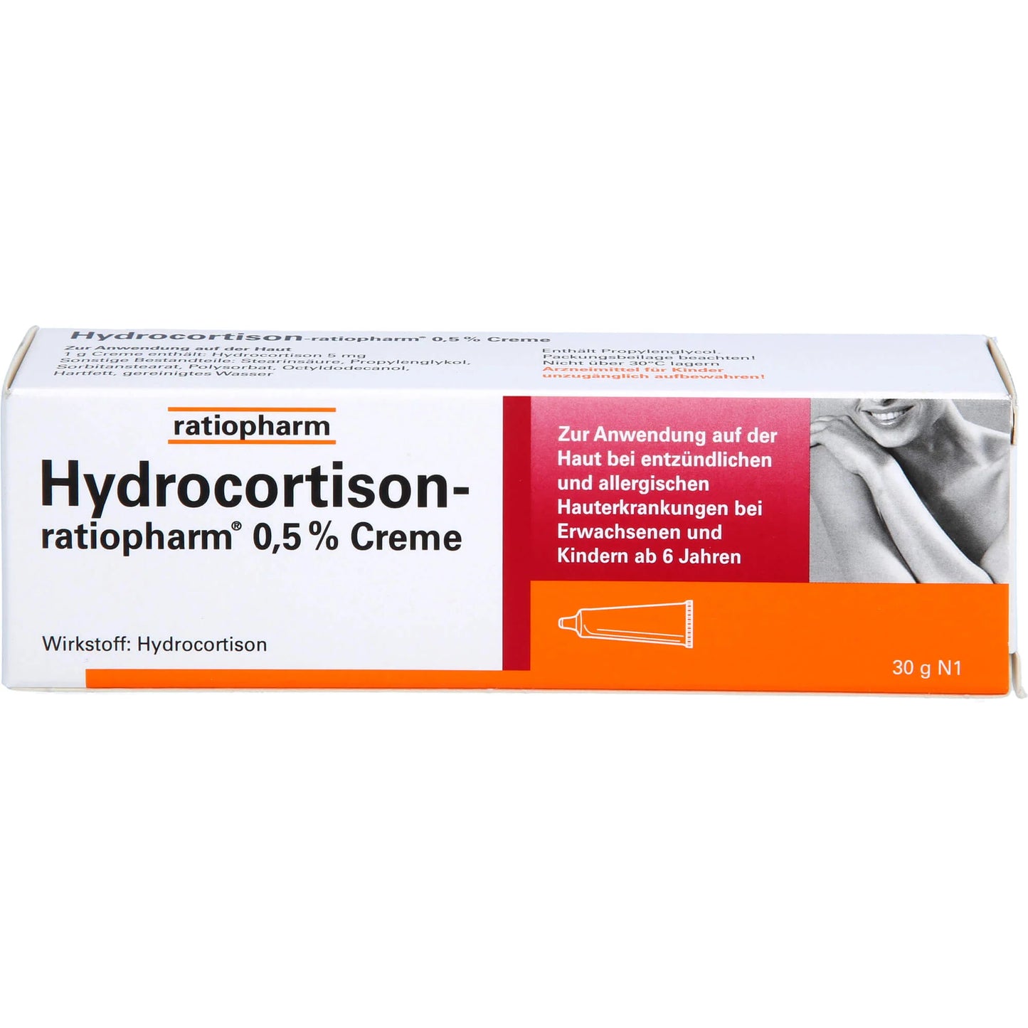 Hydrocortisone ratiopharm 0.5%, 30 g cream