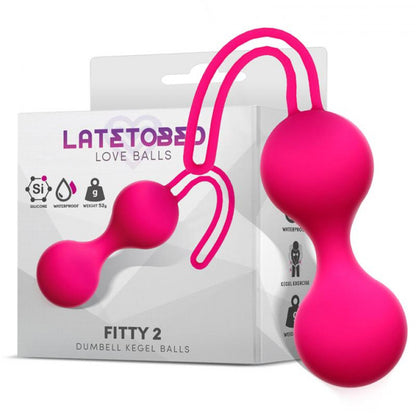 LateToBed Fitty 2 Dumbell Kegel Balls Fuchsia 52g