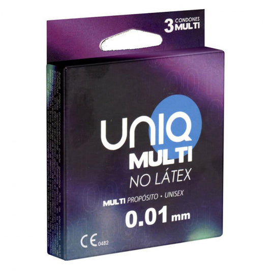 Uniq Multi Unisex No Latex 0.01mm Condoms 3 pcs