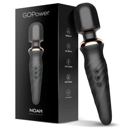 GOPower Noah Wand Massager Silicone Black