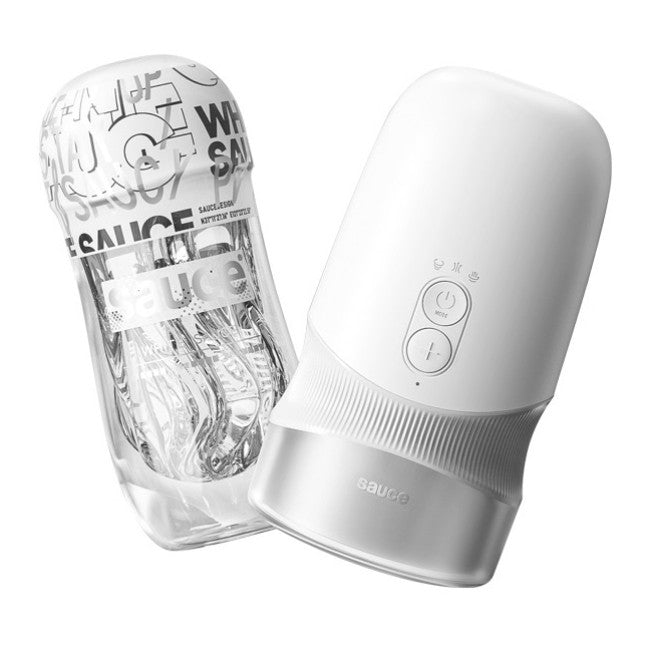Sauce Extra Sauce Electronic Masturbator with White Sauce Cup White
