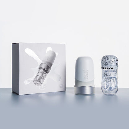 Sauce Extra Sauce Electronic Masturbator with White Sauce Cup White