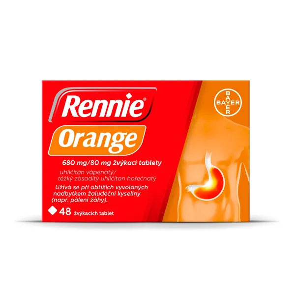 Rennie Orange 680mg 48 chewable tablets