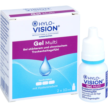HYLO-VISION Gel Multi eye drops, 20 ml