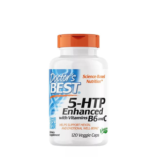 DOCTOR'S BEST 5-HTP ENHANCED WITH VITAMIN B6 & C (120 VEG CAPSULES)