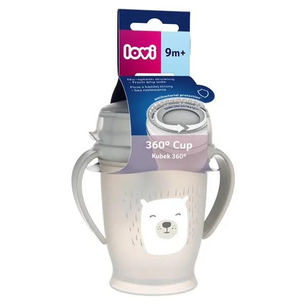 LOVI Junior Buddy Bear 360° 250 ml cup with handles